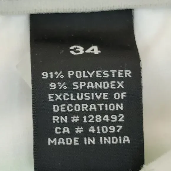 Greg Norman Golf Shorts Light Green Pinstripe Performance Mens Sze 34 Inseam 10" - Picture 4 of 6